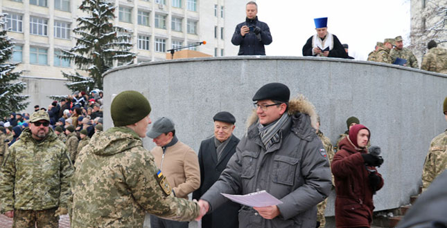 Голова Солом’янського району Ігор Довбань привітав молодих офіцерів Держспецзв’язку